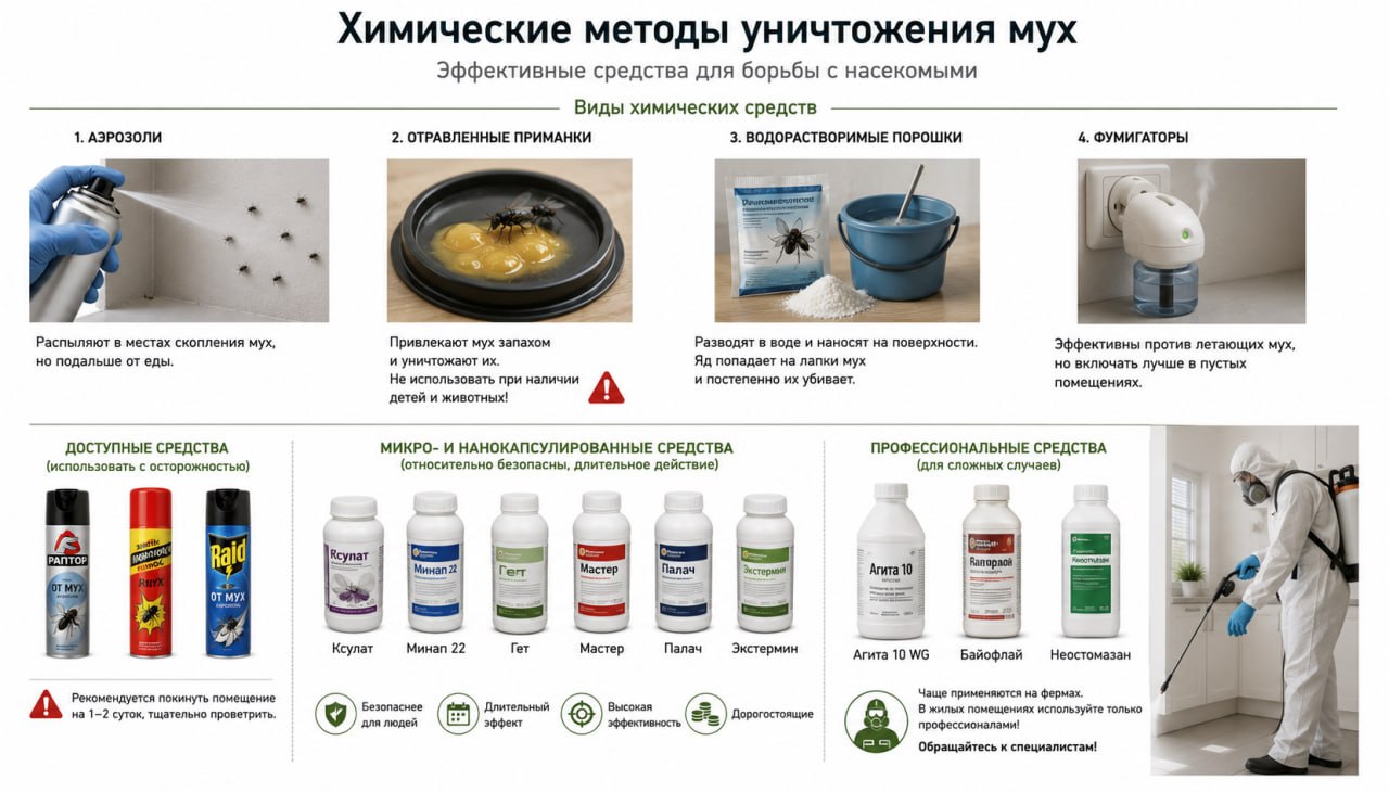 Химические методы уничтожения мух